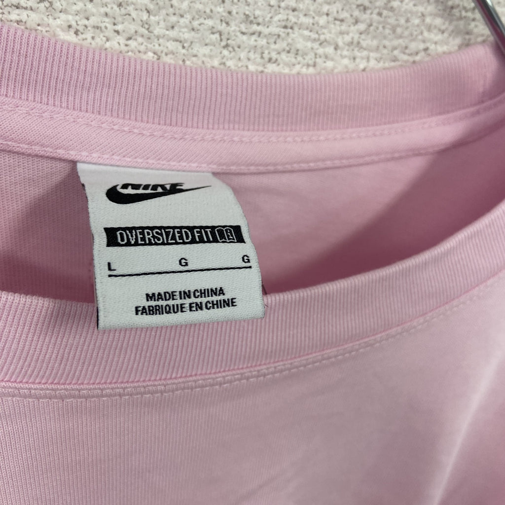 NIKE　ナイキ　半袖プリントTシャツ　スウッシュ　リンゴ　フルーツ　ピンク　Lサイズ