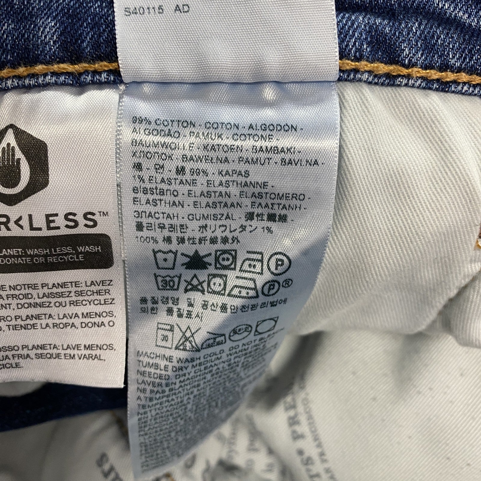 Levi's　リーバイス　502　デニムパンツ/ジーンズ　ジップフライ　インディゴ　W34サイズ
