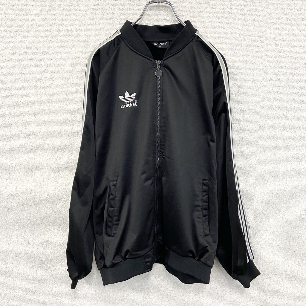 90s　adidas　アディダス　ATPタイプ　トラックジャケット/ジャージ　ヴィンテージ　黒　ブラック　105