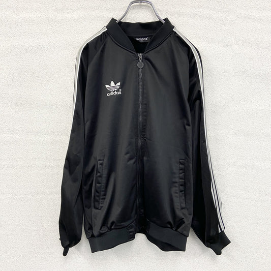90s　adidas　アディダス　ATPタイプ　トラックジャケット/ジャージ　ヴィンテージ　黒　ブラック　105