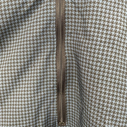 80s～　Forrester's　ハーフジッププルオーバージャケット　ロケットTALON　千鳥格子　ブルー　Lサイズ