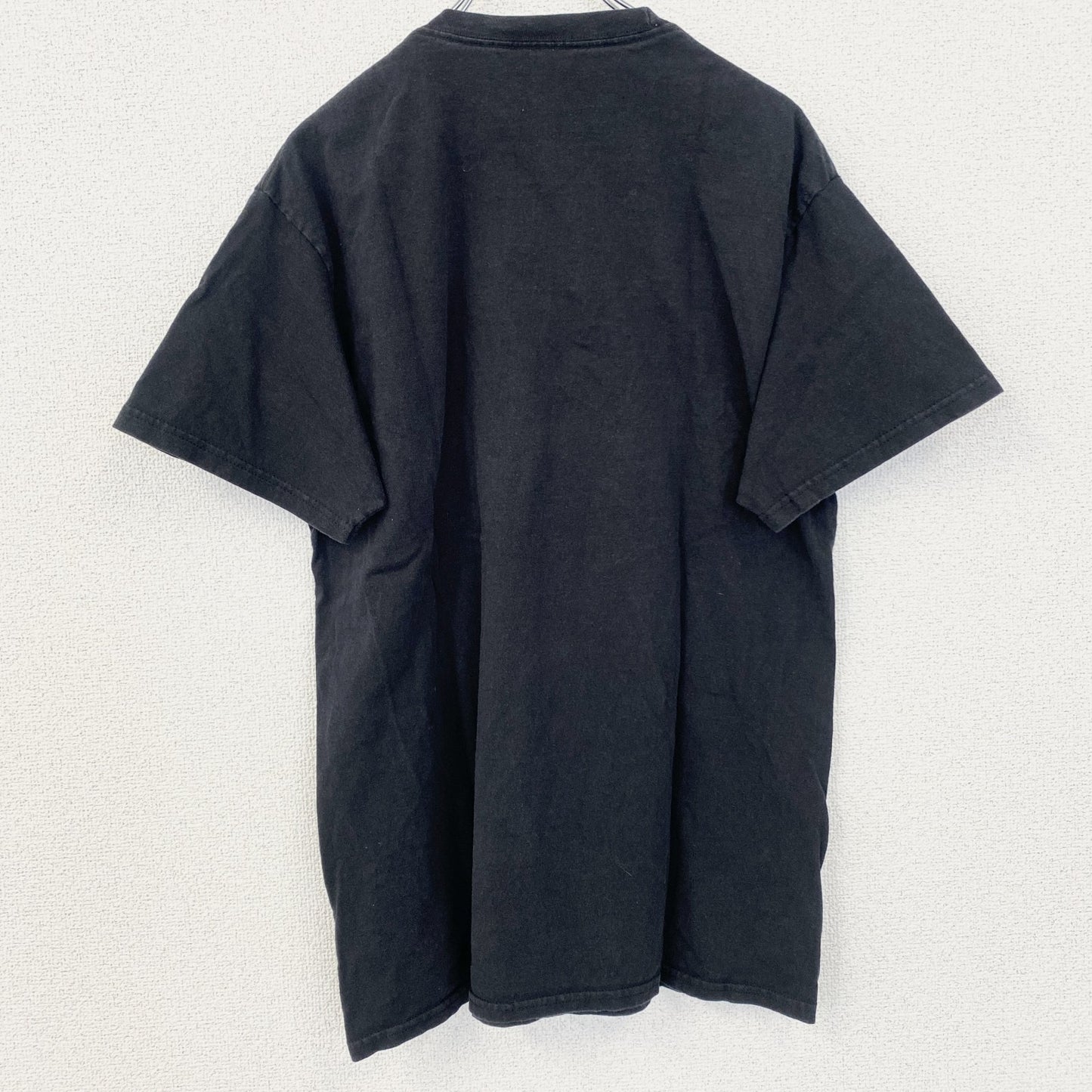 古着 used　ComfortSoft　HANES　半袖プリントTシャツ　クルーネック　レトロデザイン　黒　ブラック　Lサイズ　