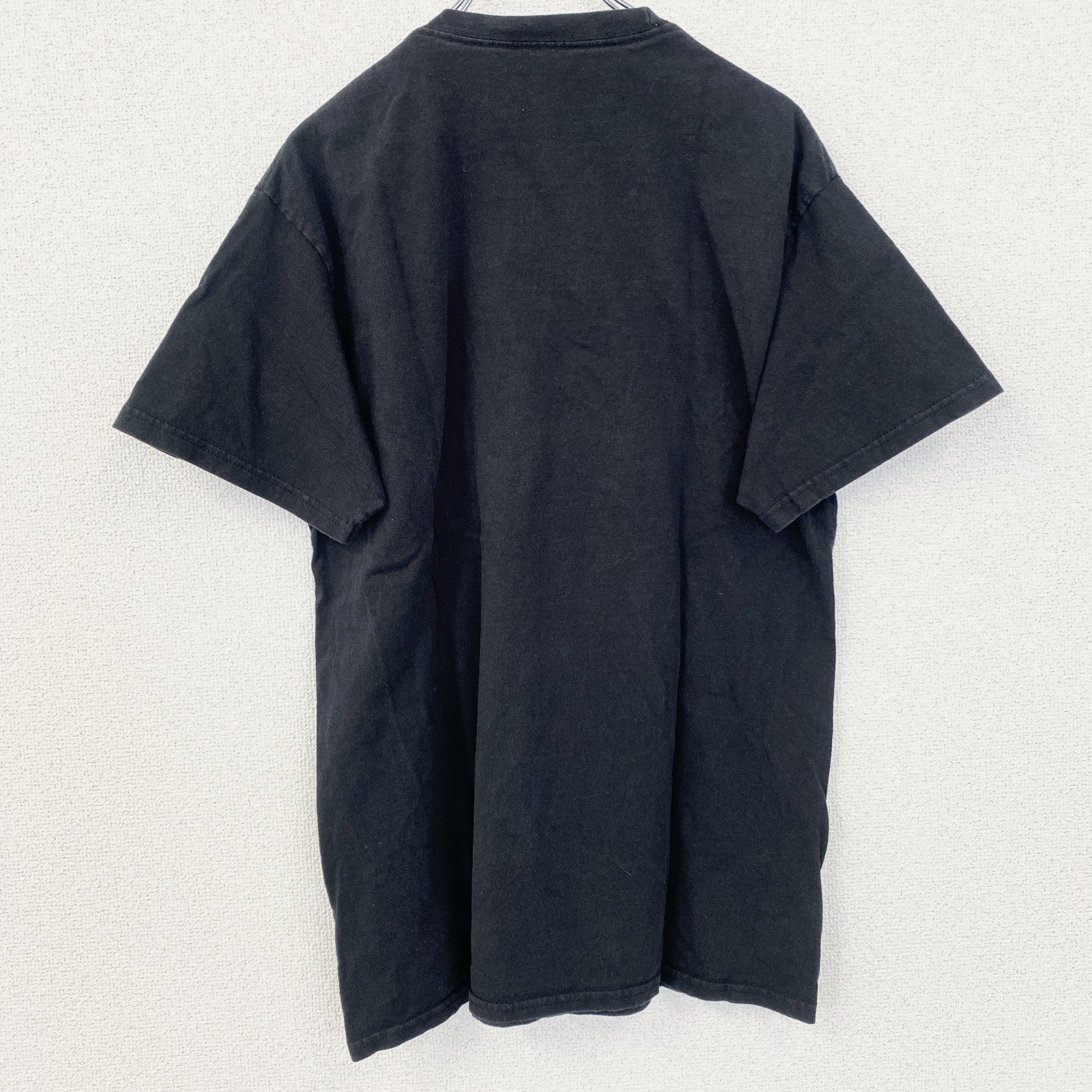 古着 used　ComfortSoft　HANES　半袖プリントTシャツ　クルーネック　レトロデザイン　黒　ブラック　Lサイズ　