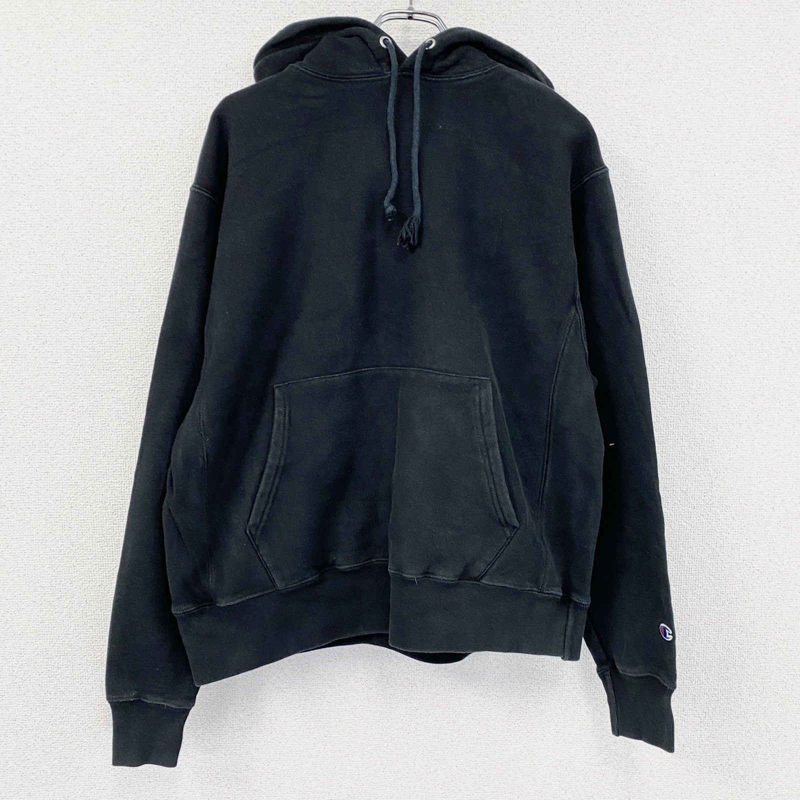 Champion　チャンピオン　リバースウィーブ　スウェットパーカー/フーディー　単色タグ　復刻　黒　ブラック　Lサイズ
