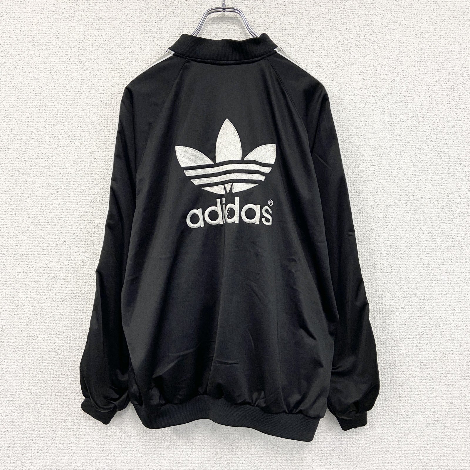 90s　adidas　アディダス　ATPタイプ　トラックジャケット/ジャージ　ヴィンテージ　黒　ブラック　105