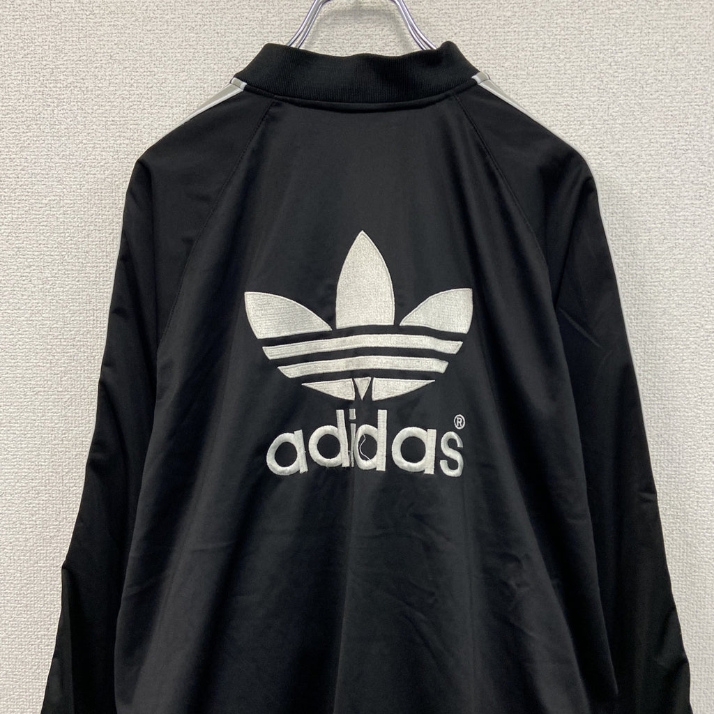 90s　adidas　アディダス　ATPタイプ　トラックジャケット/ジャージ　ヴィンテージ　黒　ブラック　105