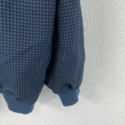 80s～　Forrester's　ハーフジッププルオーバージャケット　ロケットTALON　千鳥格子　ブルー　Lサイズ