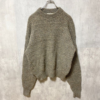 古着 used　Britches Great　Outdoors　USA製　長袖無地ウールニット　セーター　マトンスリーブ　Mサイズ