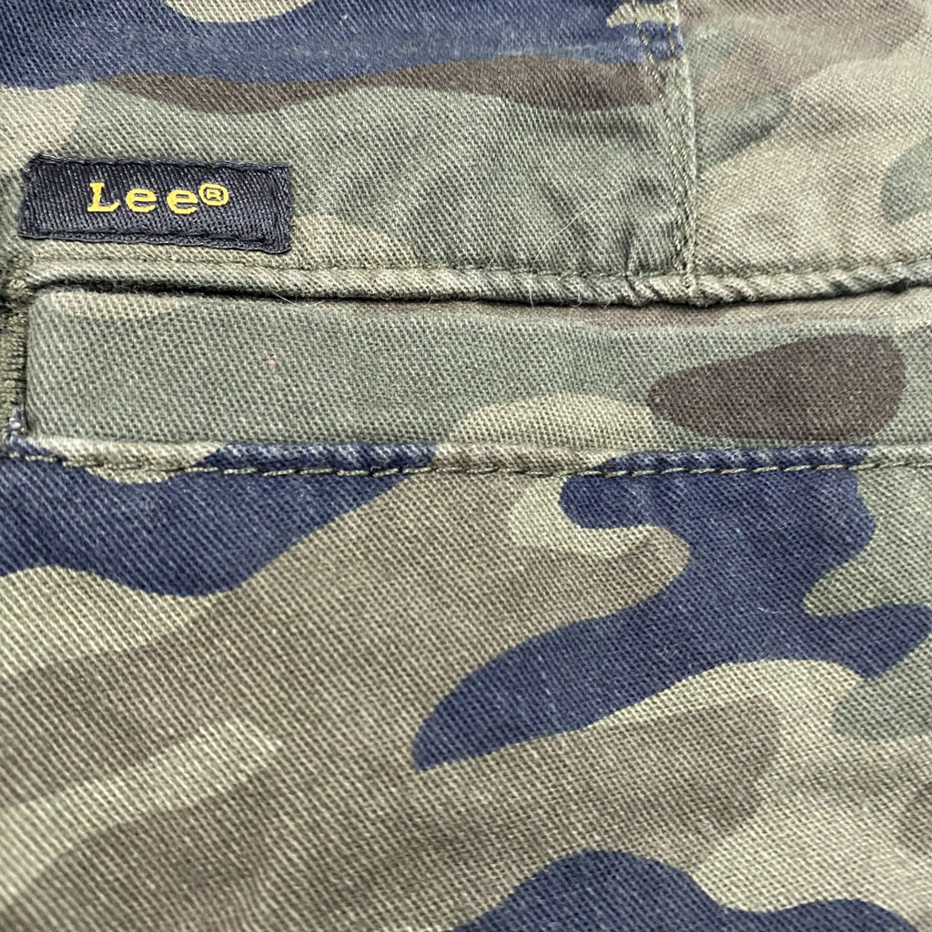 LEE　リー　カーゴパンツ　ジップフライ　迷彩柄　カモフラ　カーキ　W32サイズ