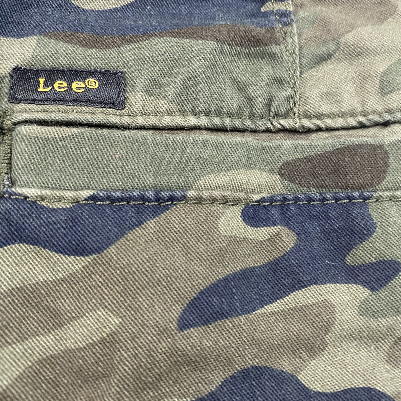 LEE　リー　カーゴパンツ　ジップフライ　迷彩柄　カモフラ　カーキ　W32サイズ