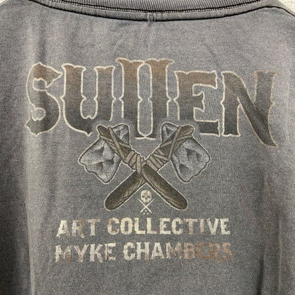 古着 used Sullen Art Collective　半袖Tシャツ　USA製　スカル　ネイティブアメリカン　グレー　L