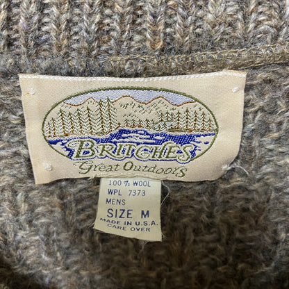 古着 used　Britches Great　Outdoors　USA製　長袖無地ウールニット　セーター　マトンスリーブ　Mサイズ
