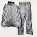 adidas　アディダス　ジャージセットアップ　トラックジャケット　トラックパンツ　パフォーマンスロゴ　灰色　グレー　Lサイズ