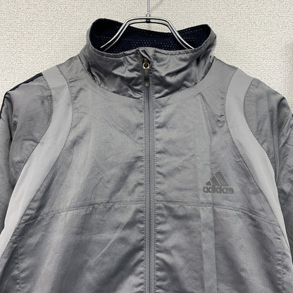 adidas　アディダス　ジャージセットアップ　トラックジャケット　トラックパンツ　パフォーマンスロゴ　灰色　グレー　Lサイズ