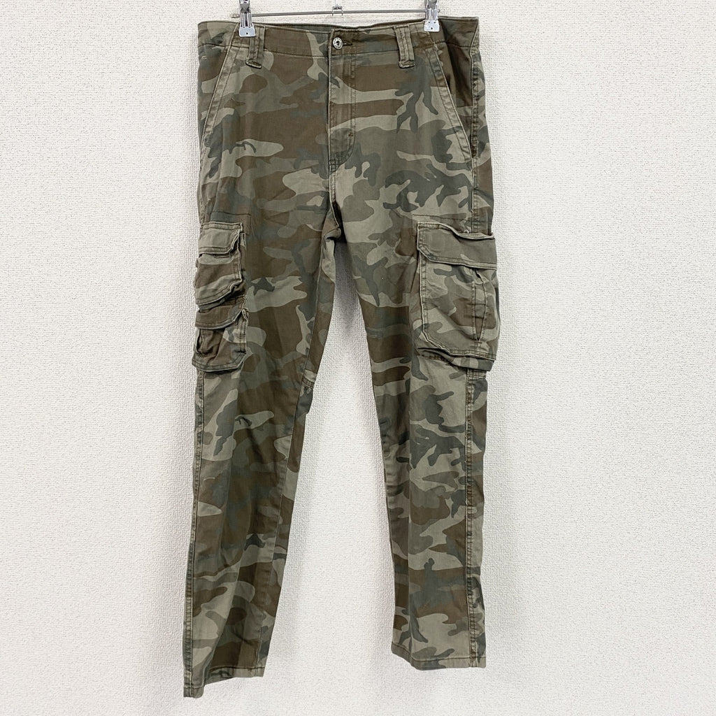 Wrangler　ラングラー　カーゴパンツ　ジップフライ　迷彩柄　カモフラ　カーキ　W33サイズ