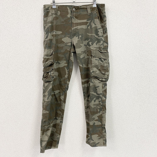 Wrangler　ラングラー　カーゴパンツ　ジップフライ　迷彩柄　カモフラ　カーキ　W33サイズ