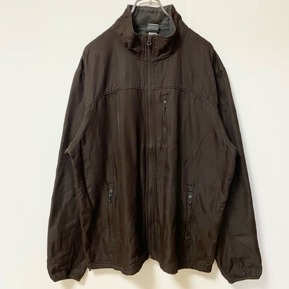 古着 used　C9 by Champion　チャンピオン　長袖ナイロンジャケット　裏フリース　茶色　ビックシルエット　XLサイズ