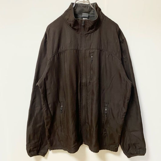 古着 used　C9 by Champion　チャンピオン　長袖ナイロンジャケット　裏フリース　茶色　ビックシルエット　XLサイズ