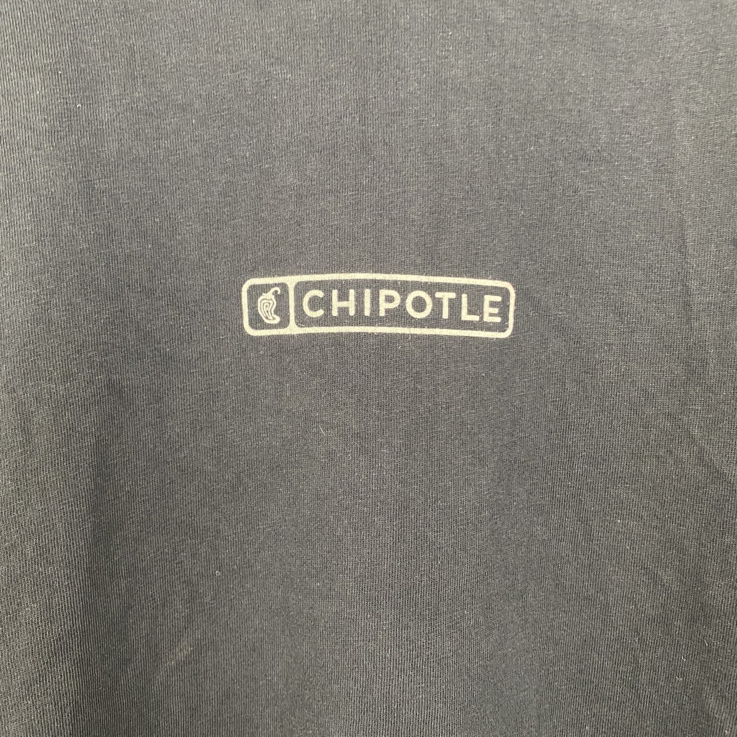 古着 used　CHIPOTLE　半袖プリントTシャツ　バックプリント　クルーネック　レトロデザイン　黒　ブラック　Mサイズ