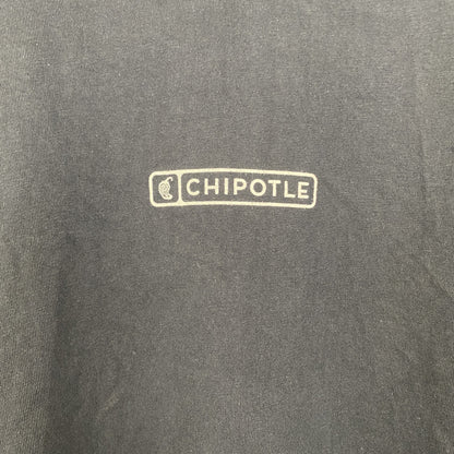 古着 used　CHIPOTLE　半袖プリントTシャツ　バックプリント　クルーネック　レトロデザイン　黒　ブラック　Mサイズ