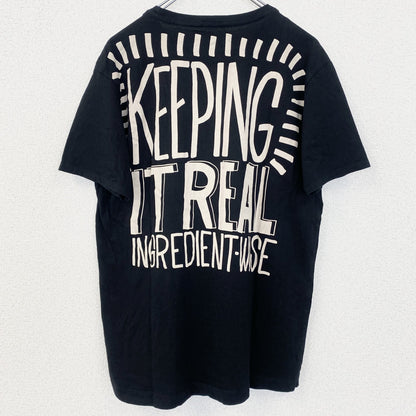 古着 used　CHIPOTLE　半袖プリントTシャツ　バックプリント　クルーネック　レトロデザイン　黒　ブラック　Mサイズ