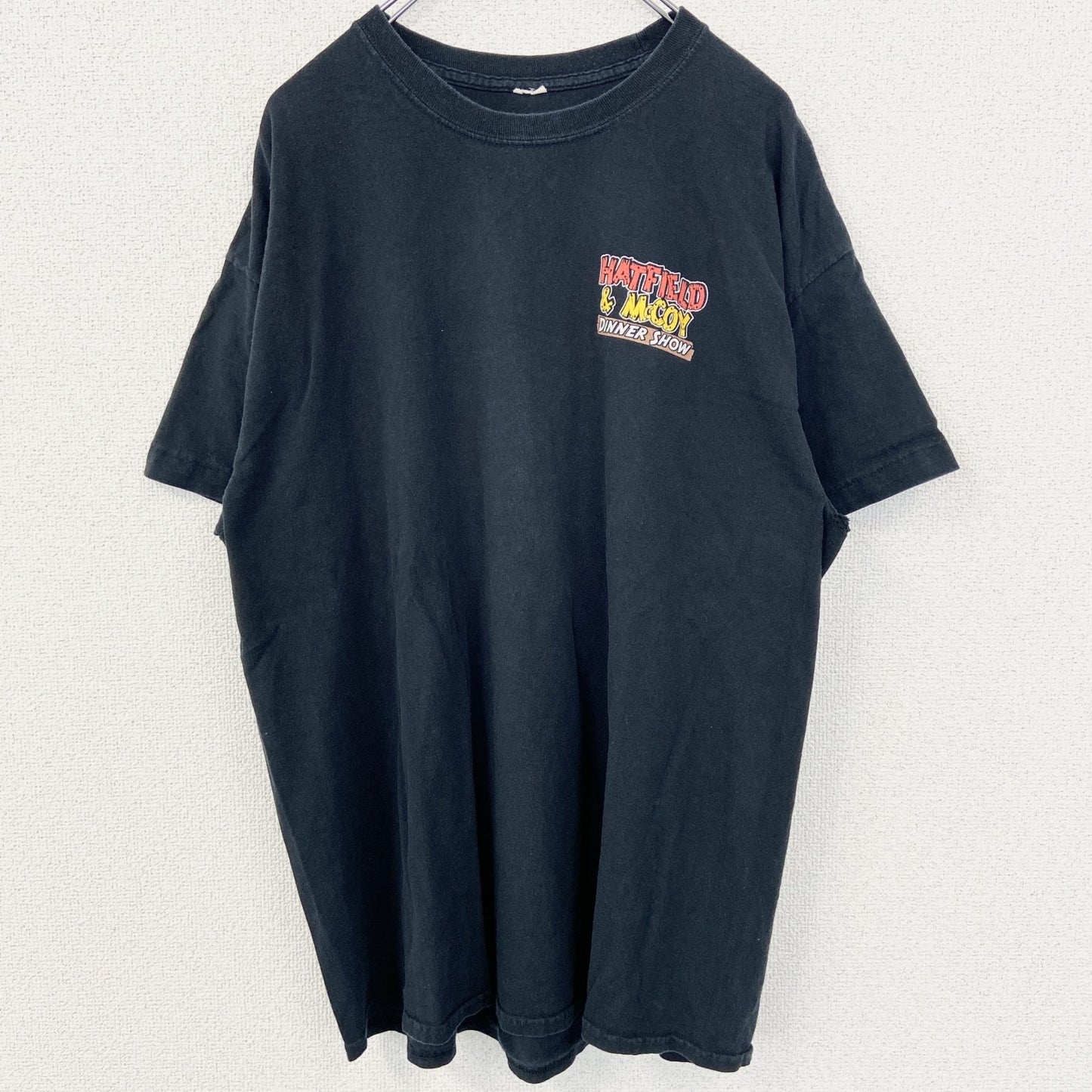 古着 used 半袖プリントTシャツ　Hatfield & McCoy Dinner Show　USA　アメリカ　ブラック　黒