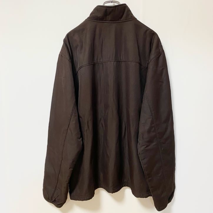 古着 used　C9 by Champion　チャンピオン　長袖ナイロンジャケット　裏フリース　茶色　ビックシルエット　XLサイズ
