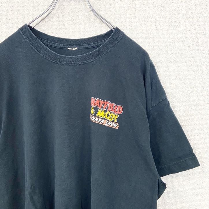 古着 used 半袖プリントTシャツ　Hatfield & McCoy Dinner Show　USA　アメリカ　ブラック　黒