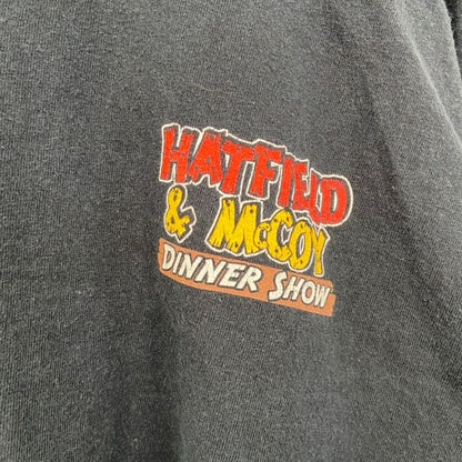古着 used 半袖プリントTシャツ　Hatfield & McCoy Dinner Show　USA　アメリカ　ブラック　黒