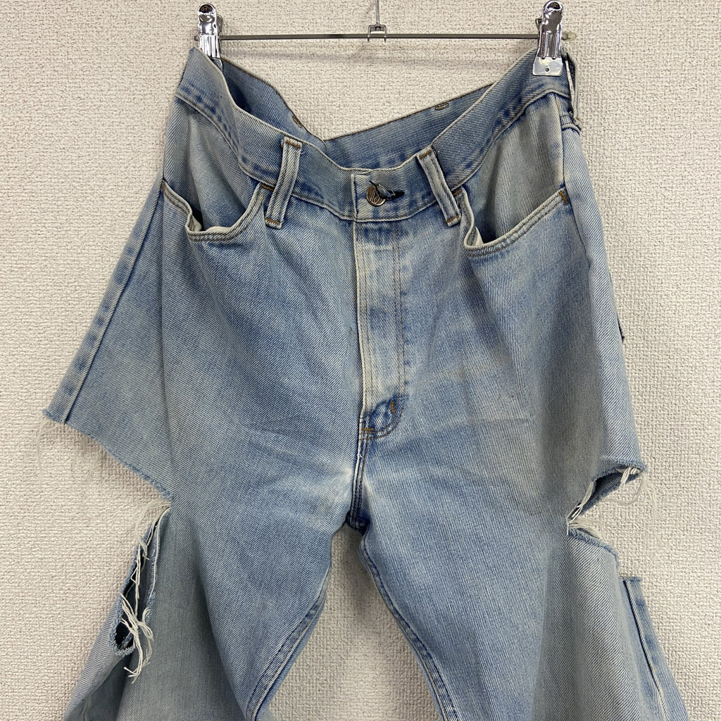 ～70s　デニムパンツ/ジーンズ　切込み　SCOVILLジップ　ジップフライ　ヴィンテージ　インディゴ