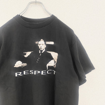 古着 used　ALSTYlE　アルスタイル　半袖プリントロゴTシャツ　クルーネック　レトロデザイン　黒　ブラック　Mサイズ