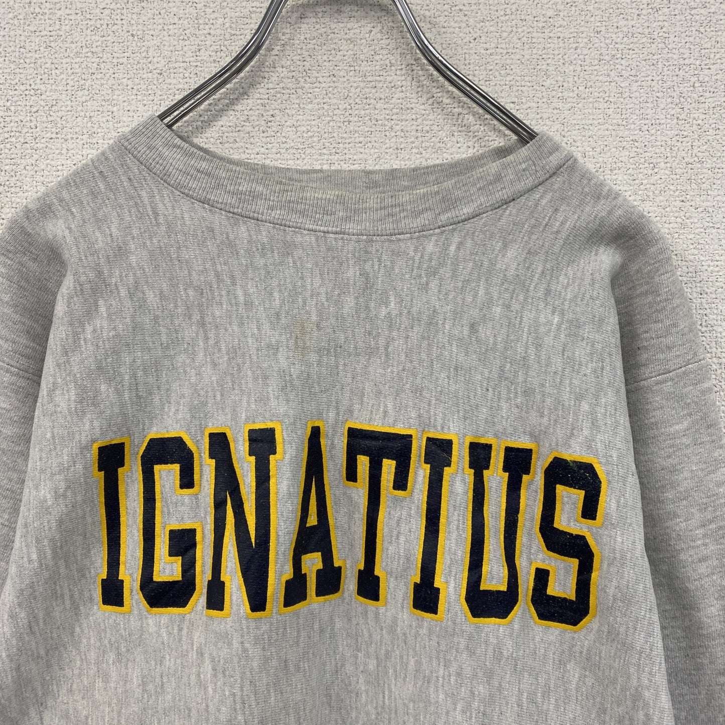 90s　Champion　チャンピオン　リバースウィーブ　スウェット/トレーナー　刺繍タグ　霜降りグレー　Lサイズ