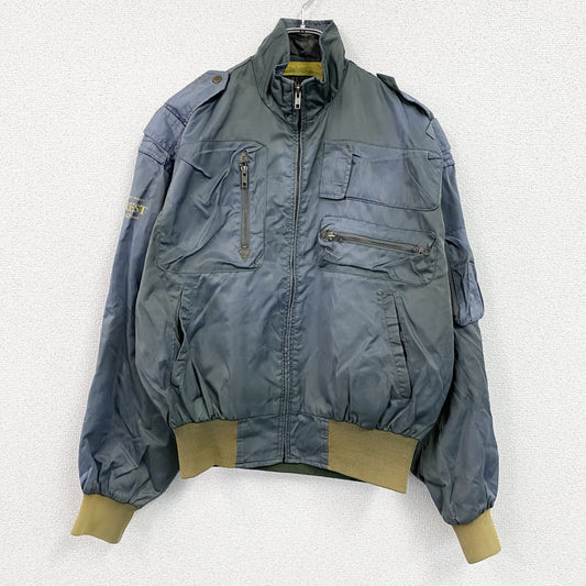SUNTORY ORIGINAL DESIGN　クレスト12年　フライトジャケット　ミリタリージャケット　青　ブルー　