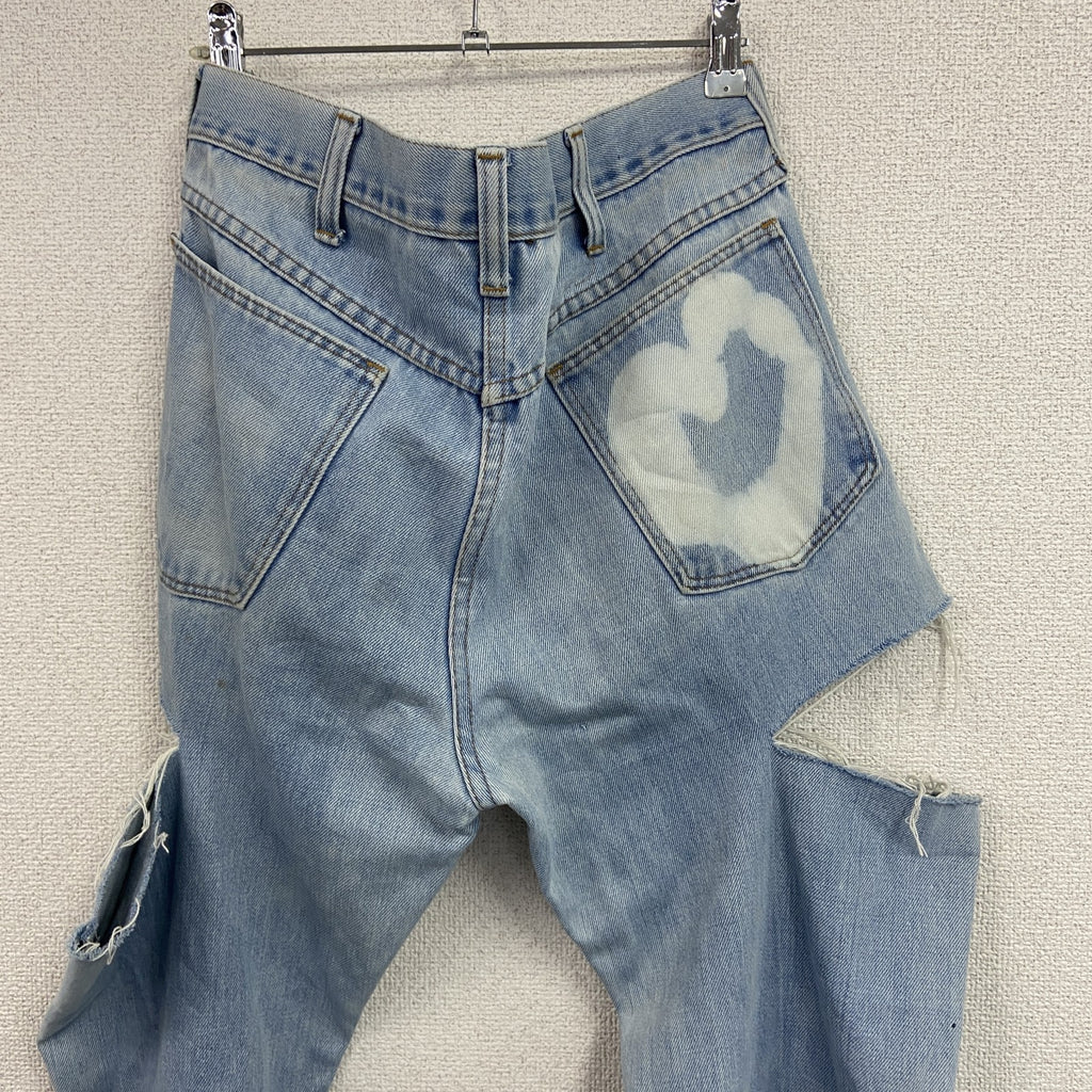 ～70s　デニムパンツ/ジーンズ　切込み　SCOVILLジップ　ジップフライ　ヴィンテージ　インディゴ