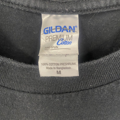古着 used　GILDAN　ギルダン　タズマニアン・デビル　半袖ワンポイントTシャツ　バックプリント　黒　ブラック　Mサイズ