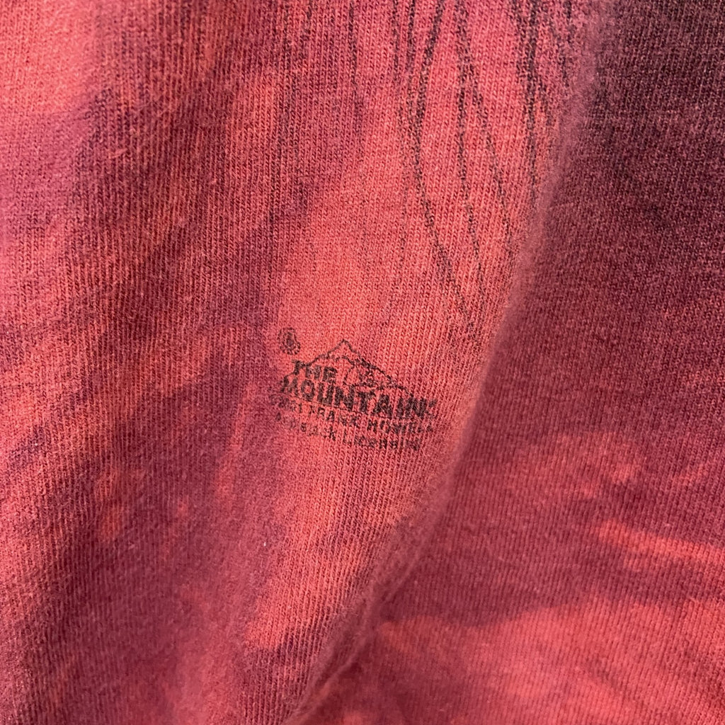 THE MOUNTAIN　ザマウンテン　長袖プリントTシャツ　タイダイ　赤　レッド