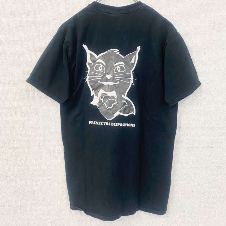 古着 used　GILDAN　ギルダン　タズマニアン・デビル　半袖ワンポイントTシャツ　バックプリント　黒　ブラック　Mサイズ