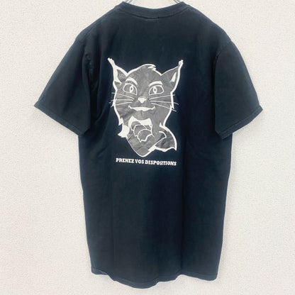 古着 used　GILDAN　ギルダン　タズマニアン・デビル　半袖ワンポイントTシャツ　バックプリント　黒　ブラック　Mサイズ