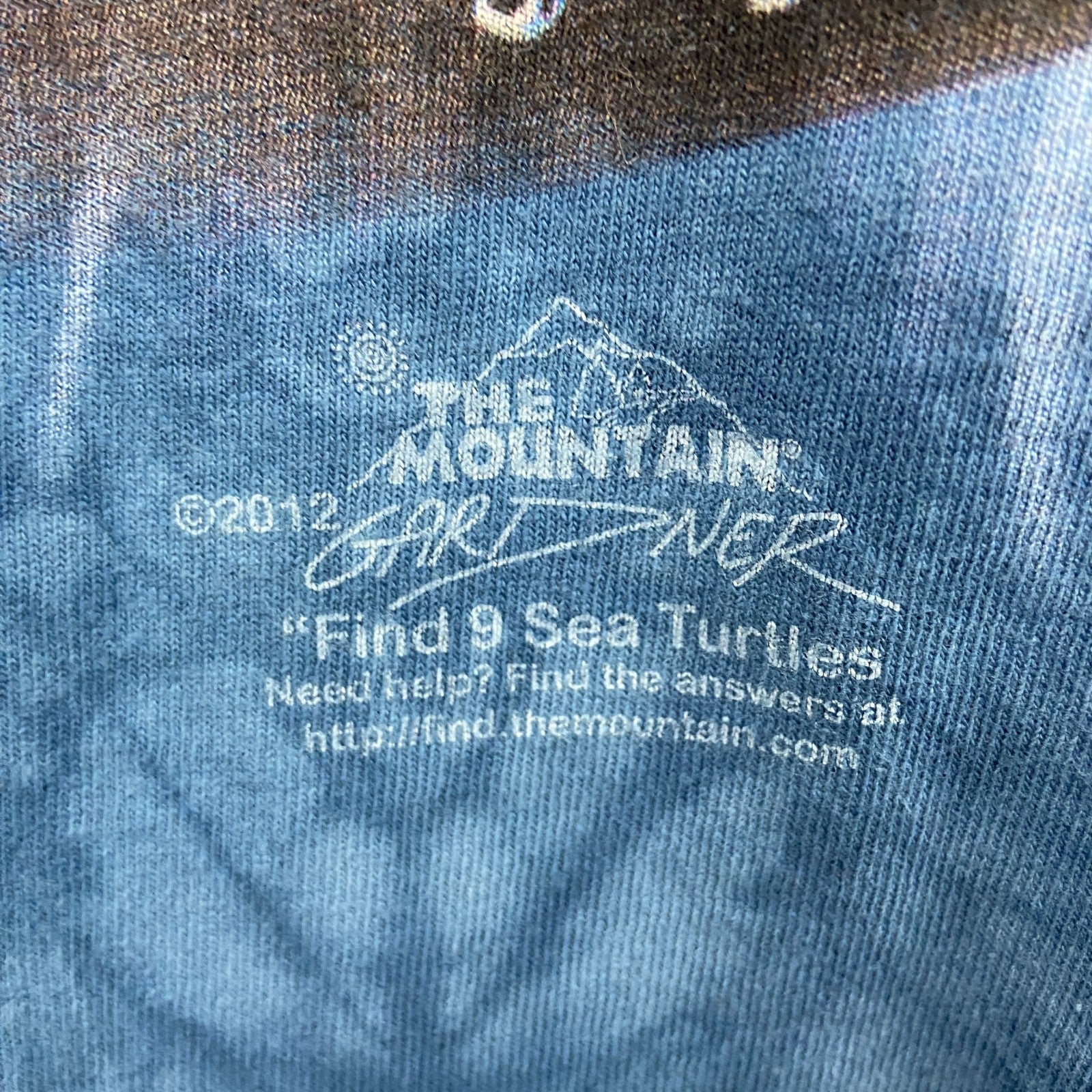 THE MOUNTAIN　ザマウンテン　半袖プリントTシャツ　アニマルT　タイダイ　青　ブルー　2XLサイズ