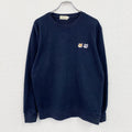MAISON KITSUNE　メゾンキツネ　スウェット/トレーナー　ワッペン　紺　ネイビー　Lサイズ