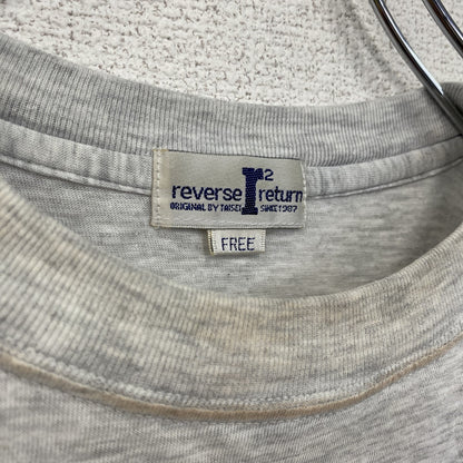 90s　reverse r return　半袖プリントTシャツ　Budweiser.　ヴィンテージ　灰色　グレー　Fサイズ