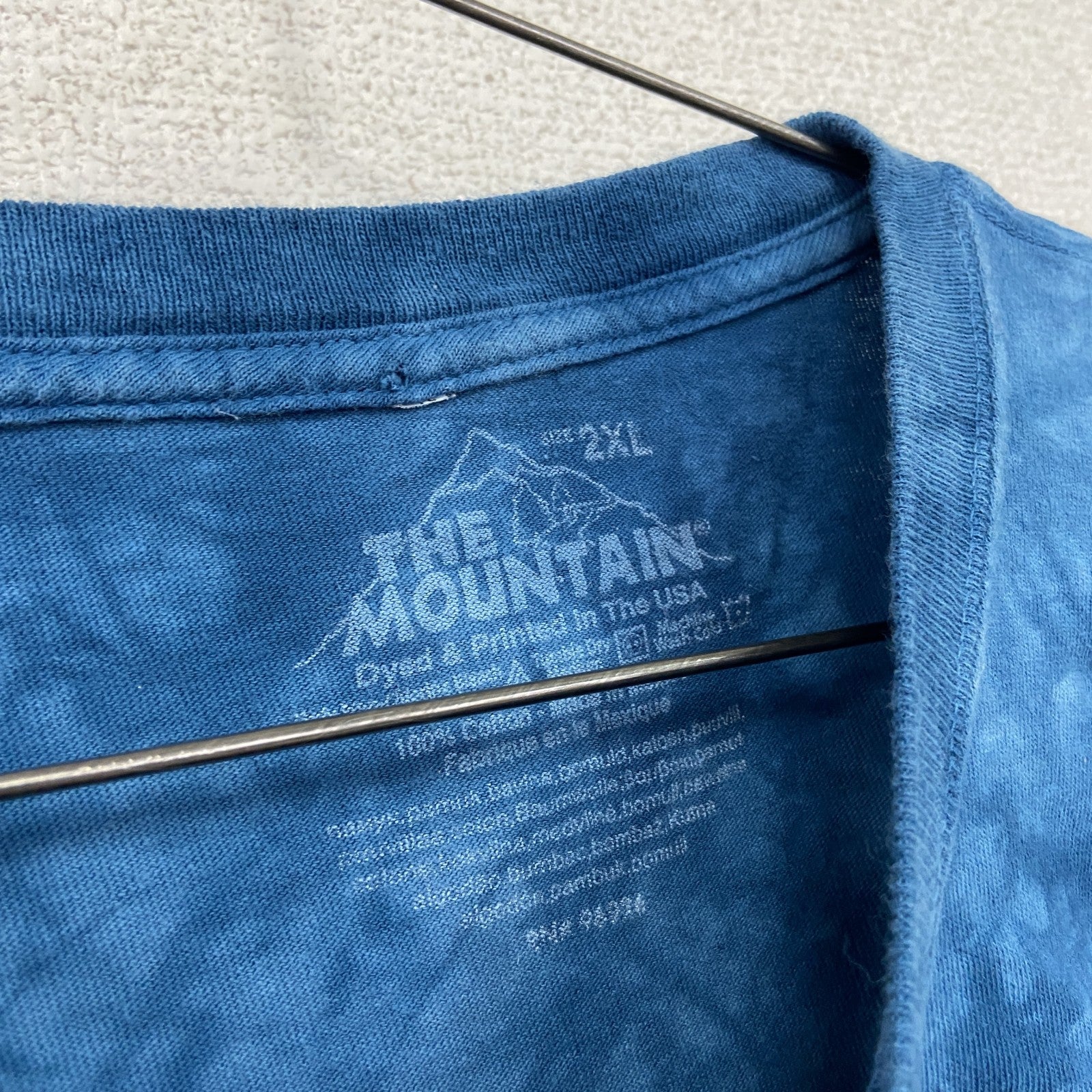THE MOUNTAIN　ザマウンテン　半袖プリントTシャツ　アニマルT　タイダイ　青　ブルー　2XLサイズ