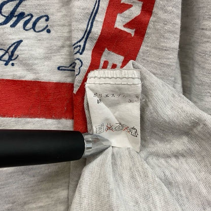 90s　reverse r return　半袖プリントTシャツ　Budweiser.　ヴィンテージ　灰色　グレー　Fサイズ