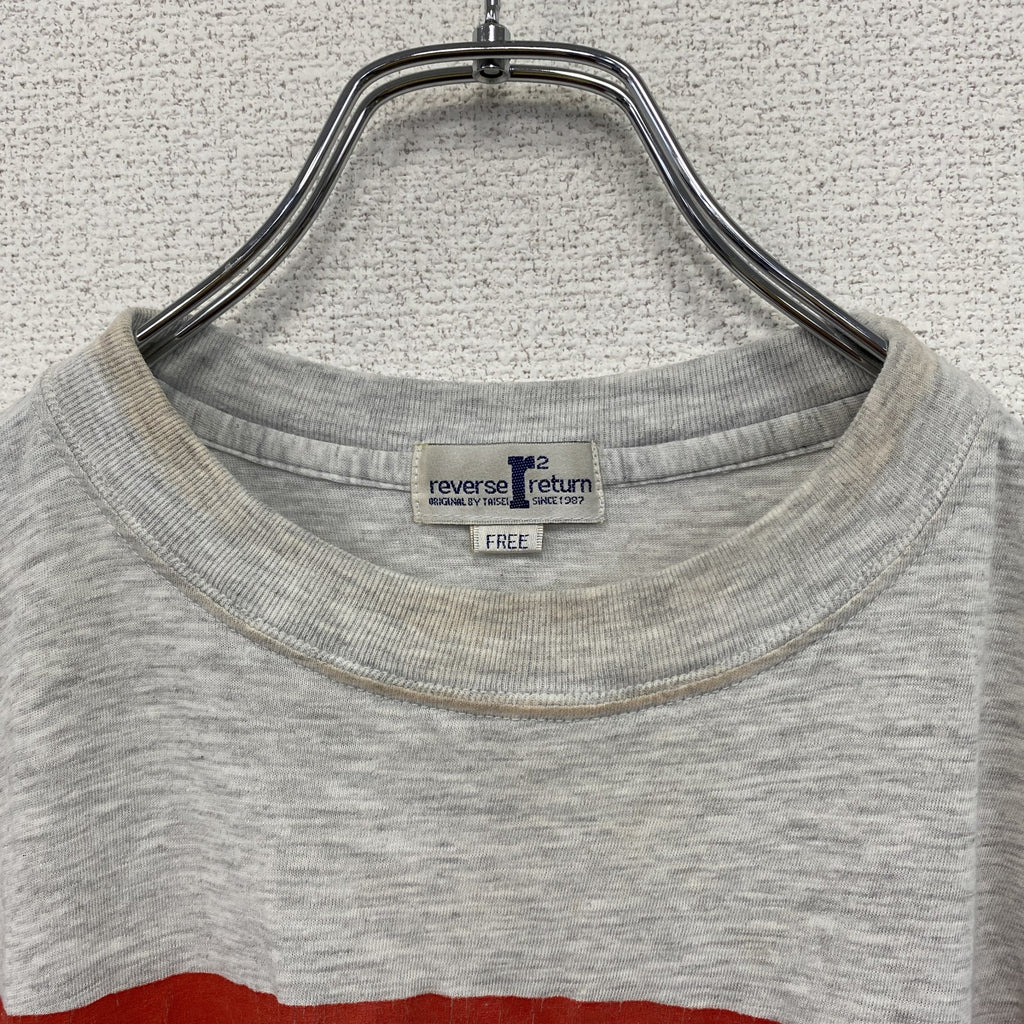 90s　reverse r return　半袖プリントTシャツ　Budweiser.　ヴィンテージ　灰色　グレー　Fサイズ