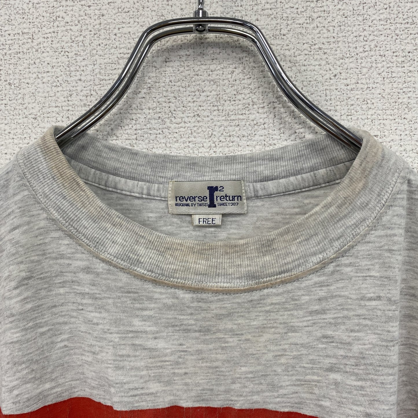90s　reverse r return　半袖プリントTシャツ　Budweiser.　ヴィンテージ　灰色　グレー　Fサイズ