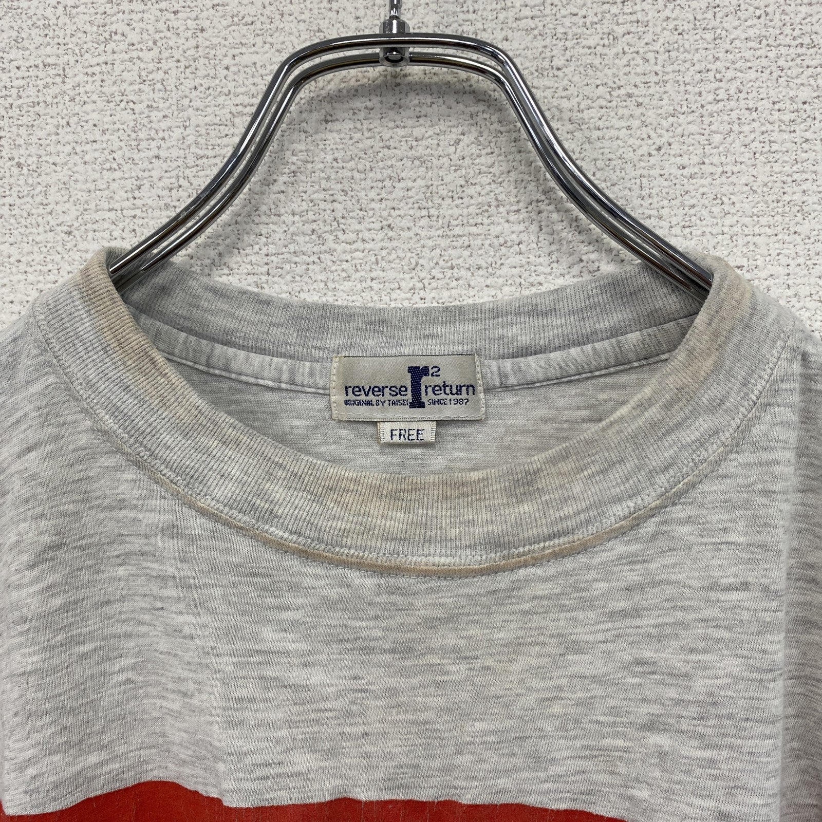 90s　reverse r return　半袖プリントTシャツ　Budweiser.　ヴィンテージ　灰色　グレー　Fサイズ