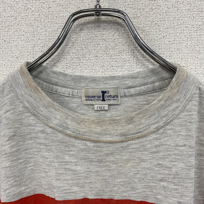 90s　reverse r return　半袖プリントTシャツ　Budweiser.　ヴィンテージ　灰色　グレー　Fサイズ