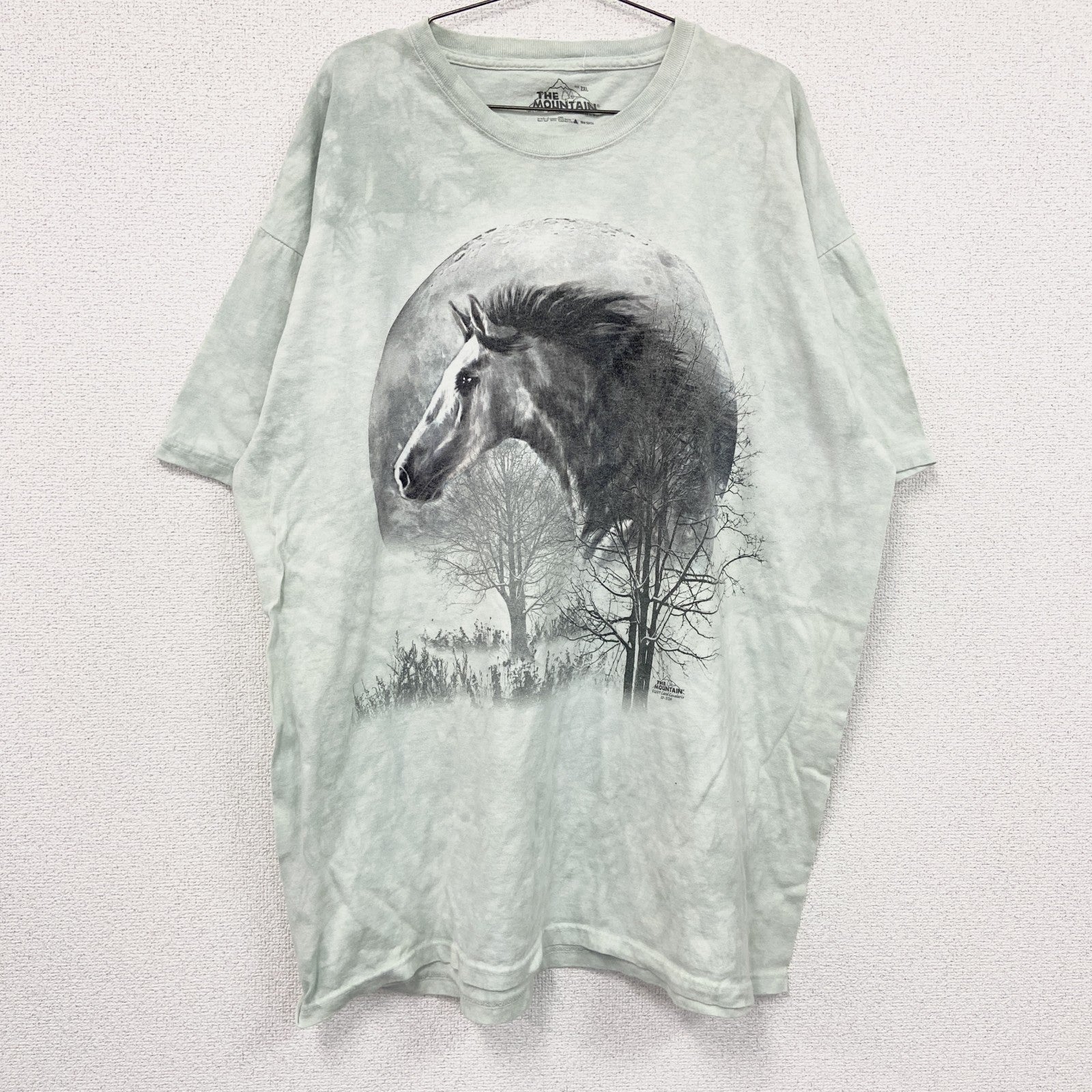 THE MOUNTAIN　ザマウンテン　半袖プリントTシャツ　アニマルT　タイダイ　グレー　2XLサイズ