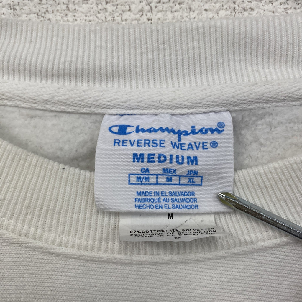 Champion　チャンピオン　リバースウィーブ　スウェット/トレーナー　カレッジプリント　白　ホワイト　Mサイズ