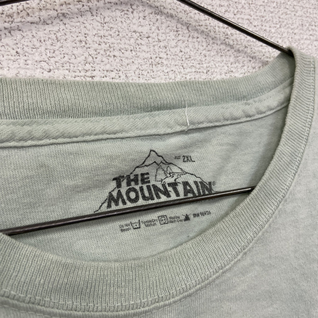 THE MOUNTAIN　ザマウンテン　半袖プリントTシャツ　アニマルT　タイダイ　グレー　2XLサイズ